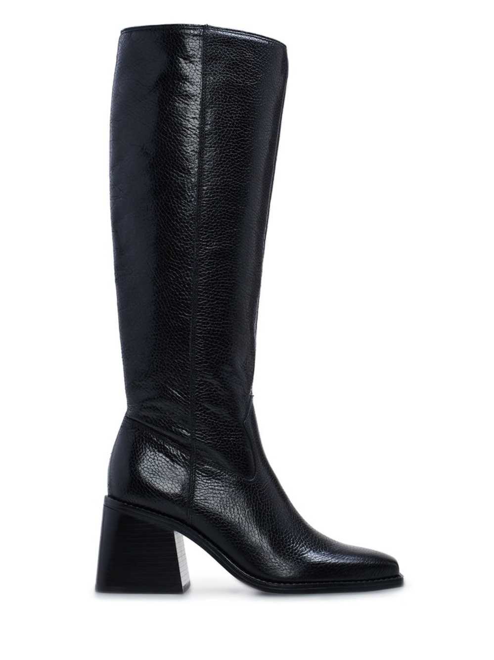 Vince Camuto Sangeti Black Tall Block-Heel Knee Boots